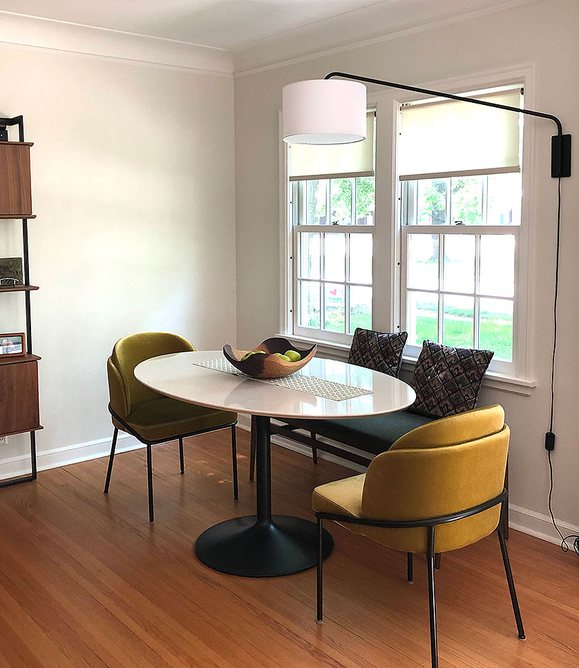 Julian table in a dining room.