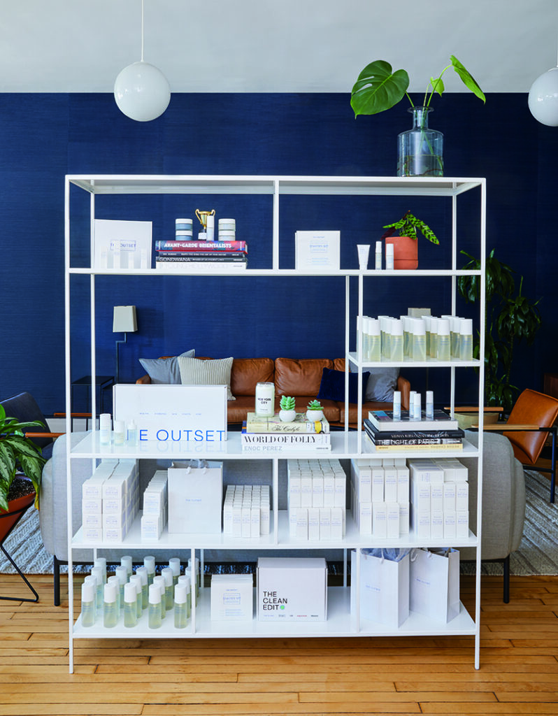 White Foshay bookcase used as retail display.