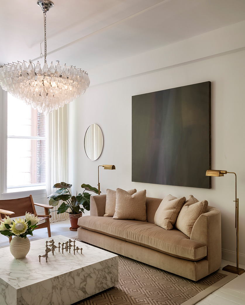 Waiting room with sofa.