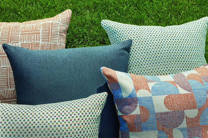 Outdoor throw pillows.